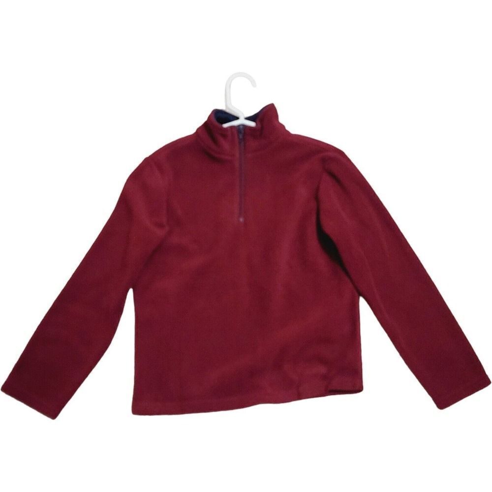 French Toast 1/4 Zip Front Fleece Sweatshirt Red Size‎ M 8